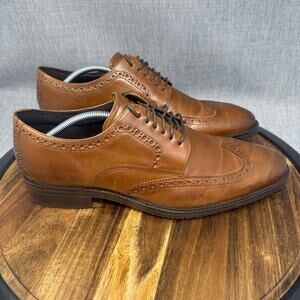 Cole Haan Grand360 Men's 10.5 Wingtip Brown Leather Oxfords Dress Shoes